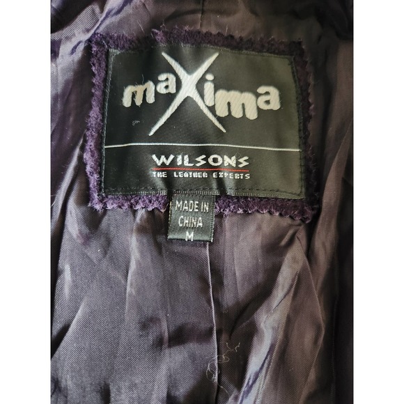 Wilsons Maxima Womens Leather Plum Jacket M - Picture 6 of 8